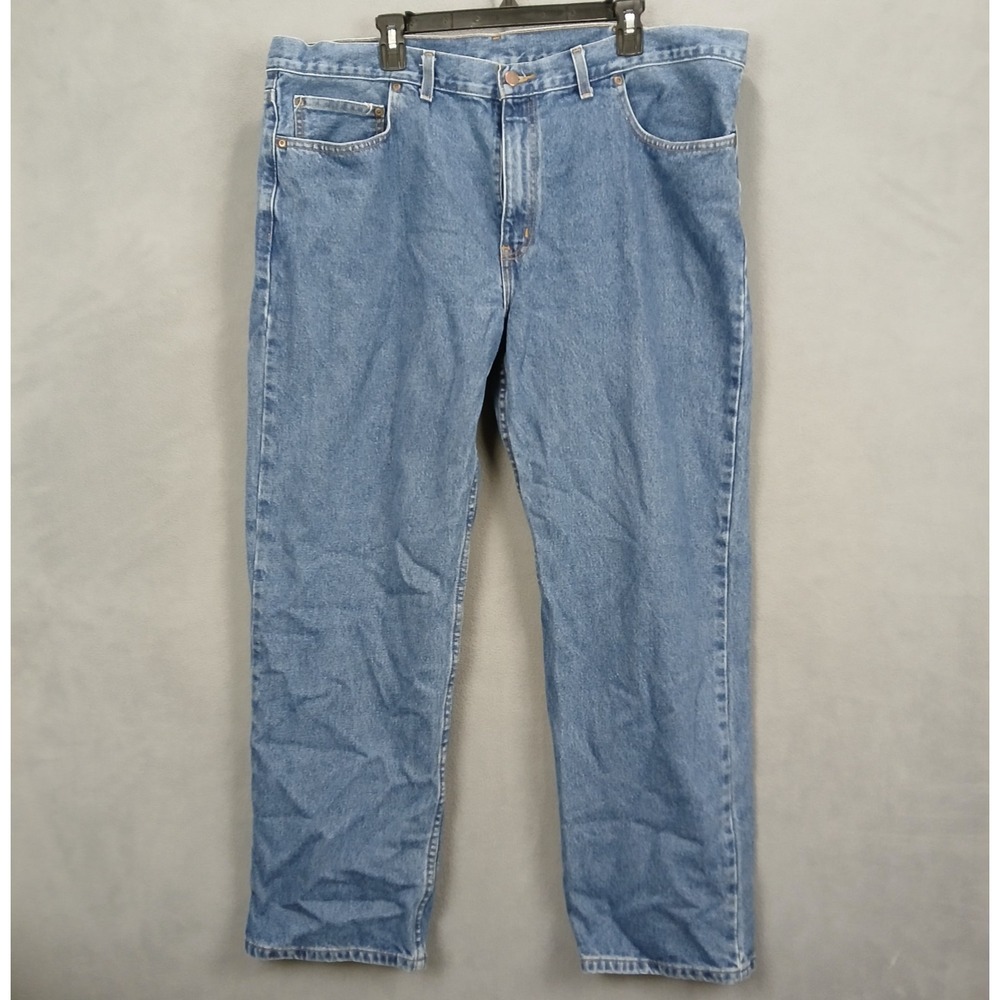 Faded Glory Relaxed Fit Jeans Mens 42x32 Blue Denim Cotton Casual Straight Leg